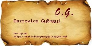 Osztovics Gyöngyi névjegykártya