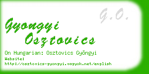 gyongyi osztovics business card