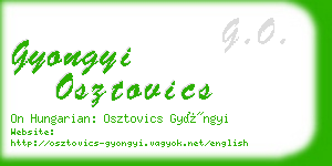 gyongyi osztovics business card